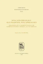 Omslag van Neo-latin philology: old tradition, new approaches