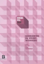 Omslag van Drempeltest handleiding en verantwoording