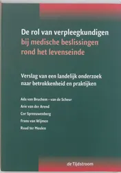 Omslag van De rol van verpleegkundigen bij medische beslissingen rond het levenseinde