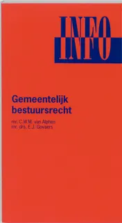 Omslag van Info gemeentelijk bestuursrecht