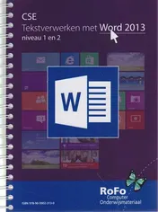 Omslag van CSE03 tekstverwerking met Word 2013 niveau 1 en 2