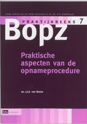 Omslag van Praktische aspecten van de opnameprocedure