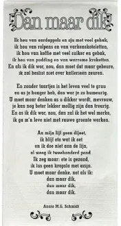 Omslag van 12x poezieservet Dan maar dik