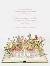 Omslag van A4 poezieposter Ik noem je bloemen