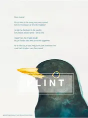 Omslag van 10 x A4 poster 'Merel' Rutger Kopland