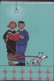 Omslag van Ansichtkaart, lezend paar met hond