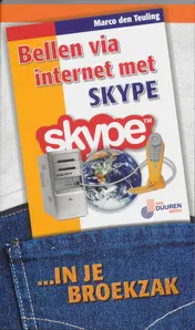 Omslag van bellen via internet met Skype in je broekzak