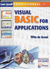 Omslag van Leer jezelf professioneel Visual Basic voor Applicaties