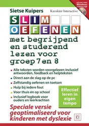 Omslag van SLim Oefenen met begrijpend lezen en studerend lezen voor groep 7 en 8