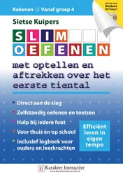 Omslag van SLIM OEFENEN met optellen en aftrekken over het eerste tiental voor groep 3 en 4