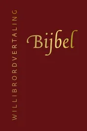 Omslag van Bijbel (Willibrordvertaling) in leer met goudsnee (rood)
