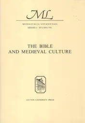Omslag van The bible and medieval culture