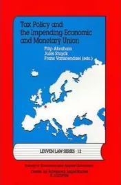 Omslag van Tax Policy and the Impending Economic and Monetary Union