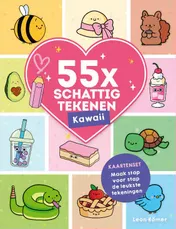 Omslag van 55x schattig tekenen Kawaii