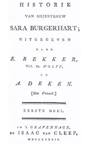 Omslag van Historie van mejuffrouw Sara Burgerhart