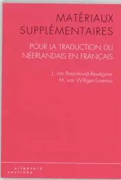 Omslag van Materiaux supplementaires pour la traduction du neerlandais en francais