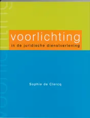 Omslag van Voorlichting in de juridische dienstverlening