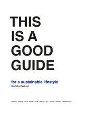 Omslag van This is a Good Guide - for a Sustainable Lifestyle