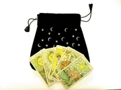 Omslag van Waite Tarotspel (groot formaat) met fluwelen tarotbuidel Maan & Sterren