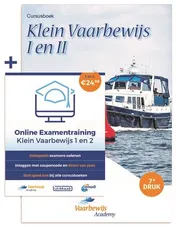 Omslag van Vaarbewijs Academy Cursusboek Klein Vaarbewijs I en II + Online Examentraining