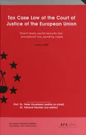Omslag van Tax case law of the Court of Justice of the European Union