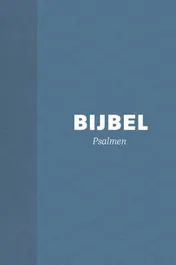 Omslag van Bijbel (HSV) met Psalmen - hardcover blauw met schelpen
