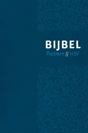 Omslag van Bijbel (HSV) met Psalmen - vivella blauw zilversnee