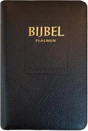Omslag van Bijbel (SV) met psalmen (niet-ritmisch) - met goudsnee, rits en duimgrepen