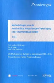 Omslag van UN Declaration on the right to development 1986-2016, ways to promote further progress in practice