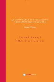 Omslag van Accountable institutions, trustworthy cultures