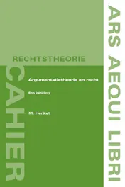 Omslag van Argumentatietheorie en recht