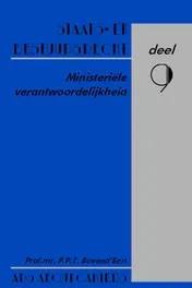 Omslag van Ministeriele verantwoordelijkheid