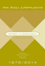 Omslag van Jurisprudentie Goederen- & insolventierecht 1975-2014