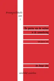 Omslag van De positie van de rechter in de samenleving