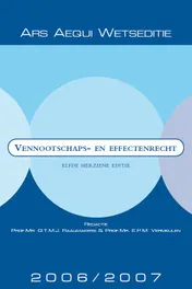 Omslag van Vennootschaps- en effectenrecht 2006/2007