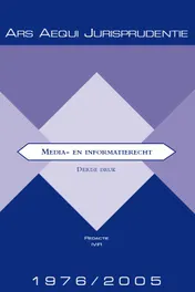 Omslag van Jurisprudentie Media- & informatierecht 1976-2005