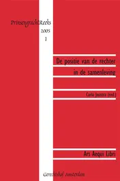 Omslag van De positie van de rechter in de samenleving