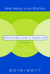 Omslag van European regulation of Company Law 2015/2016