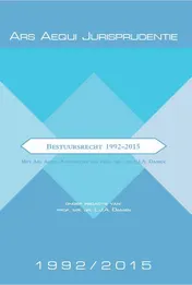 Omslag van Jurisprudentie bestuursrecht 1992-2015