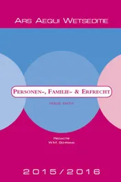 Omslag van Personen-, familie- en erfrecht 2015/2016