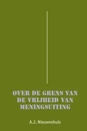 Omslag van Over de grens van de vrijheid van meningsuiting