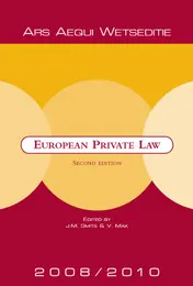 Omslag van European Private Law 2008/2010