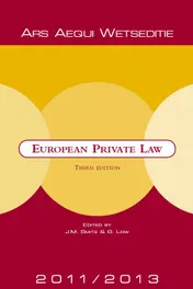 Omslag van European Private Law 2011/2013