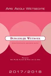 Omslag van Burgerlijk Wetboek 2017/2018