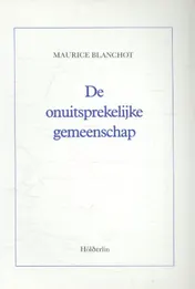 Omslag van De onuitsprekelijke gemeenschap
