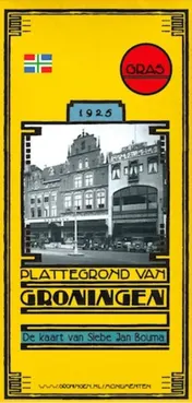 Omslag van Bouma's plattegrond van Groningen
