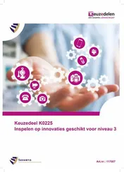 Omslag van Keuzedeel K0225 Inspelen op innovaties geschikt voor niveau 3 (folio versie)