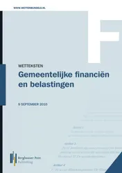 Omslag van Wetteksten Gemeentelijke financiën en belastingen