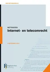 Omslag van Wetteksten Internet- en telecomrecht