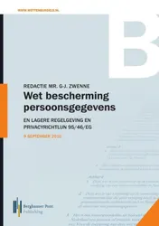 Omslag van Wet bescherming persoonsgegevens